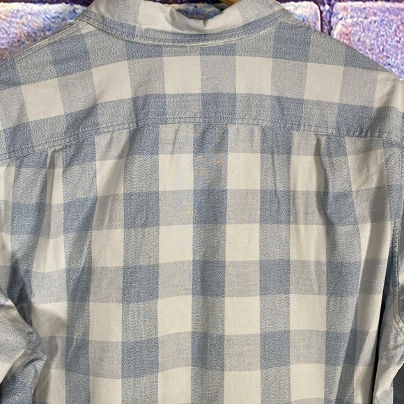 J.Crew Men's Button Up Plaid Shirt Blue Grey Medium - Picture 8 of 8
